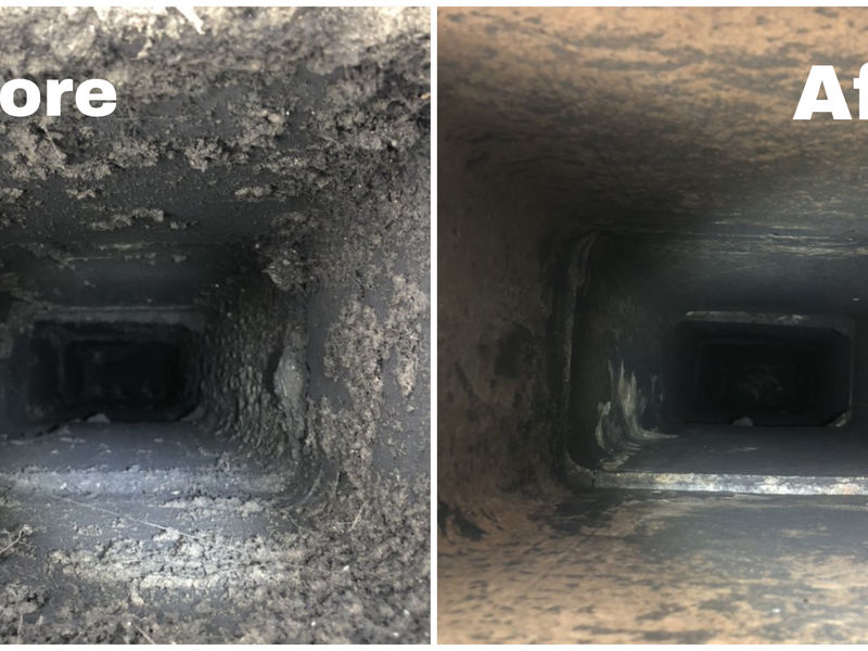 Chimney flue with creosote buildup showing signs that cleaning is needed