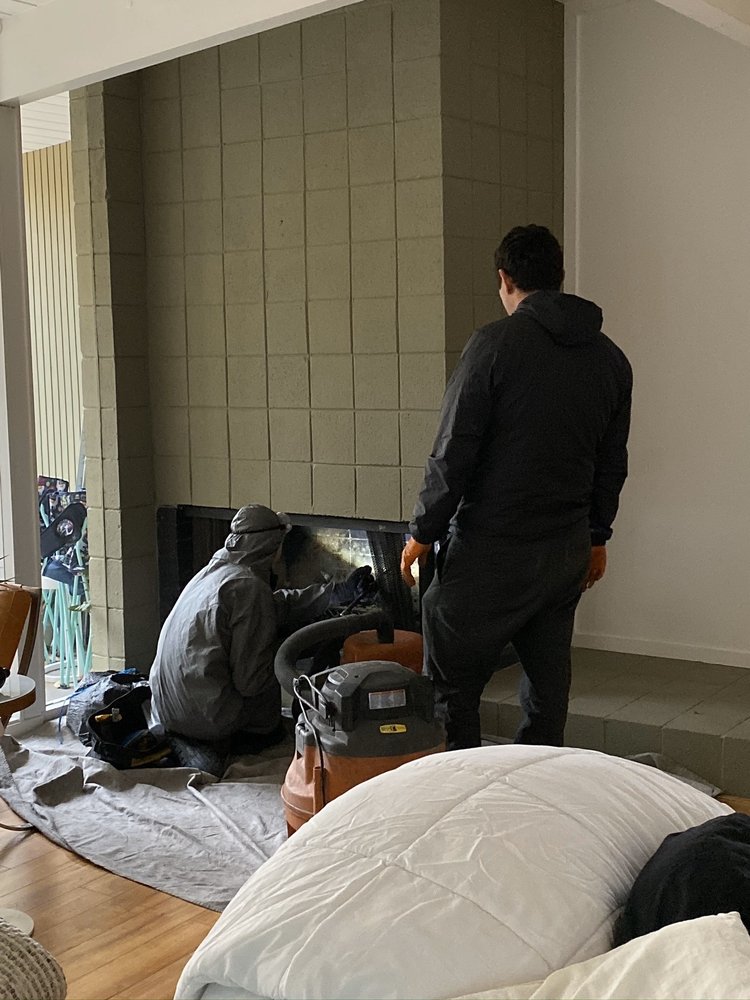 Chimney cleaning results