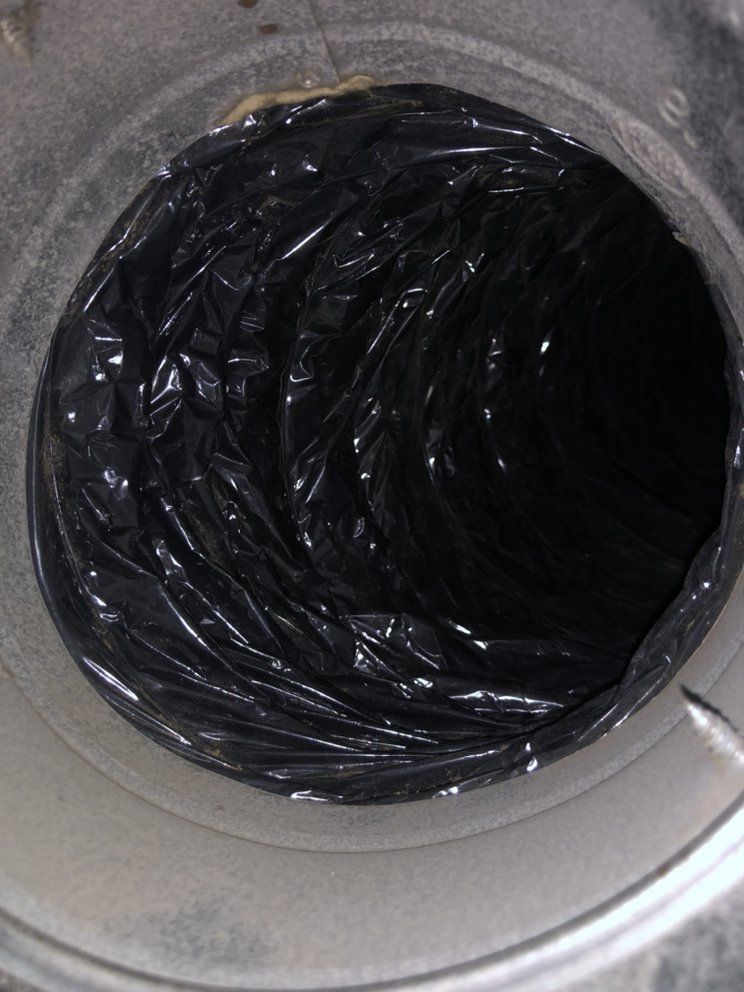 Air duct after professional cleaning — clean and clear