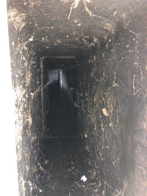 Chimney flue before cleaning